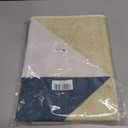 2x3 Washable Area Rugs Geometric Abstract Small Carpet Blue and Gold Doormat for Entryway Bathroom Living Room Bedroom Washing Room Non Slip (Multi Color)