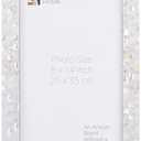 Handicrafts Home 8x14 Poster Frame- Green Mother of Pearl Wall Mount Decorative Picture Frame for Posters, Photos, Diplomas, Certificates, Art Work-Handmade Vintage Home Decor Gift