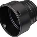 NDS 451 HDPE Corrugated Adapter, 4-Inch, for Spigot X 4 inch Corrugated Hub Connections, for use with 4 inch Drain Pipes & Fittings, Black