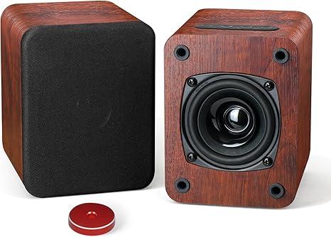Saiyin Powered Speakers for Vinyl Record Player, Bluetooth Turntable Speakers with 45 RPM Adapter and AUX Input