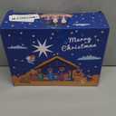 Lighted Nativity Set, 17 PCS Kids Little Nativity Playset, Children Toy Nativity Figures Include Manger Baby Jesus Three Kinds Small Animals for Toddler Children Kids, Xmas Decoration