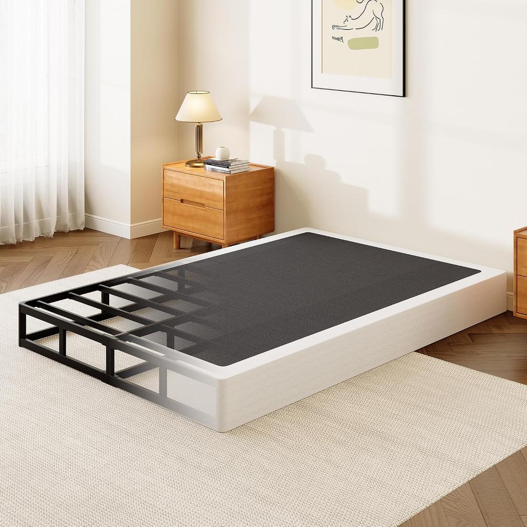 7 Inch Full Size Box Spring – Heavy Duty Metal Full Mattress Foundation