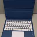Compatible for iPad 11th 10th Generation Case with Keyboard, Folio Cover with Pencil Holder, Multi-Touch Trackpad, 7 Color Backlit, Detachable Keyboard for iPad (A16) 11th/10th Gen (Navy Blue)