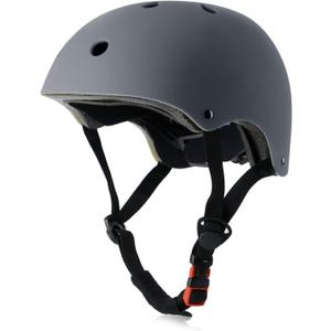 Kids Bike Helmet, Adjustable and Multi-Sport, from Toddler to Youth, 3 Sizes (Large: 57-61 cm / 22.4"-24", Gray)