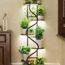 Plant Stand Indoor with Grow Light,60 IN Tall Plant Shelf w/ 4-Head Full Spectrum Grow Lights,Corner Plant Stands for Multi Plants,6 Tiered Plant Holders,Metal Plant Shelves for Home Office