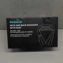 Nekteck Shiatsu Neck Massager with Heat for Pain Relief Deep Tissue, Valentines Day Gifts for Him Her Relaxation Tools, FSA Eligible Back Shoulder Kneading Massage Pillow, HSA Eligible (NOT Cordless) (Black)