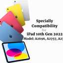 TopEsct Kids Case for iPad (A16) 11th Gen 11" 2025, iPad 10th Gen 10.9" 2022 with Tempered Glass Screen Protector, Silicone Shockproof Case Comes with Strap (Pink)