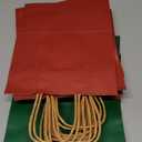 Livder 24 Pieces Christmas Red Green Paper Bags (10.6 x 8.66 x 4.3 Inches)