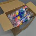 Qilery 840 Pcs Mini Acrylic Paint Set 60 Set 12 Colors Washable Paint Strips 60 Pcs Flat Brushes 60 Pointed Brushes for Arts Crafts Birthday Party Favors(2 ml)