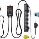 SEAOURA Aquarium Heater, 200W Fish Tank Heater for 30-40 Gallon, Submersible Heater for Turtle Tank with Digital Display Safety Protection, Auto Power-Off, Saltwater Freshwater