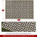 SAND MINE Reversible Mats, Plastic Straw Rug, Modern Area Rug, Large Floor Mat and Rug for Outdoors, RV, Patio, Deck, Beach, Camping (Black & Beige Lattice, 4' x 6', -3% to 5% Size Variance)