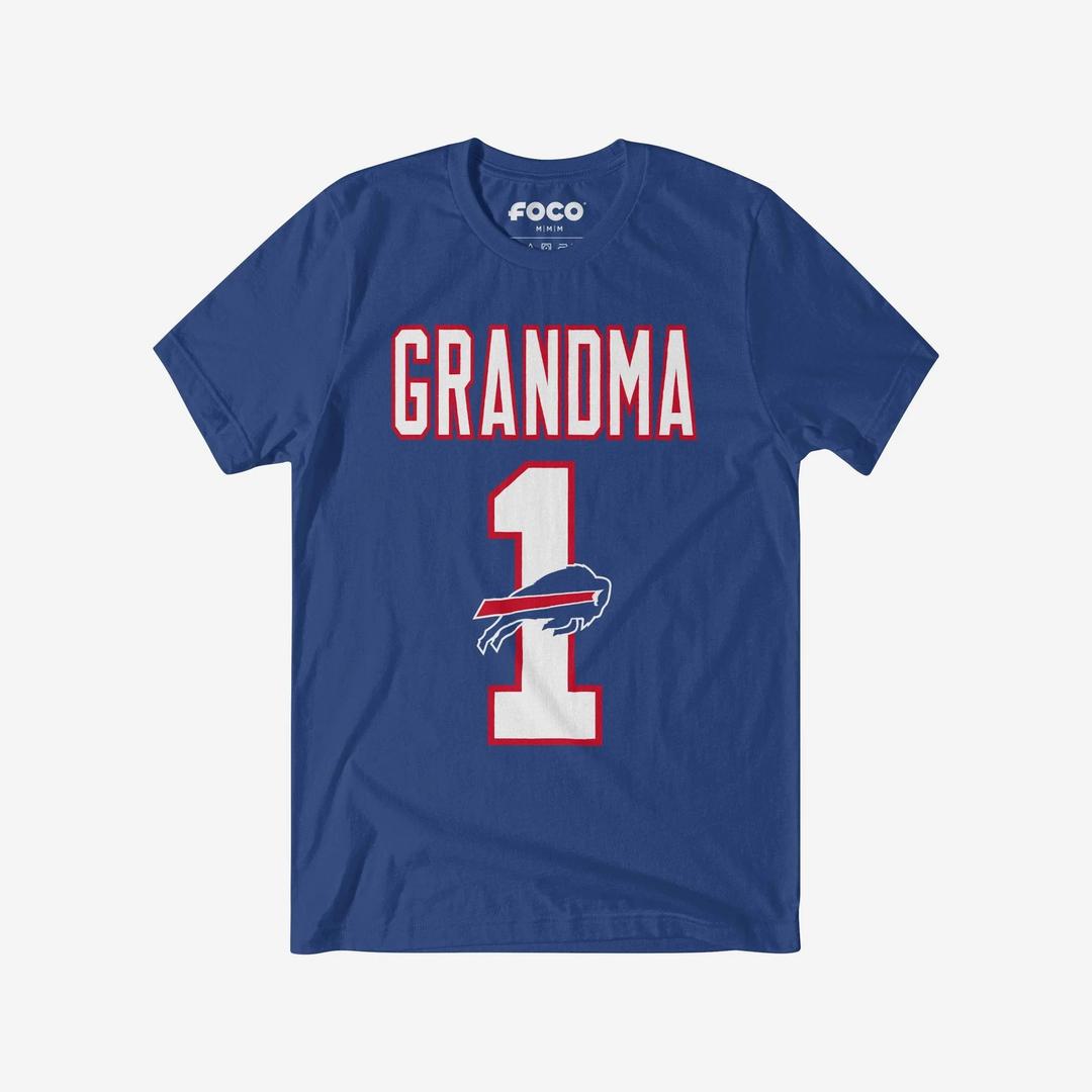 Buffalo Bills Number 1 Grandma T-Shirt, Small