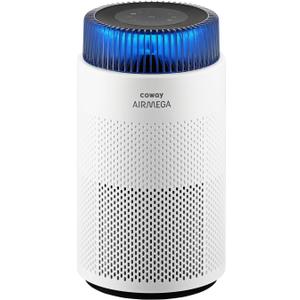 COWAY Air Purifiers for Home up to 810 ft, HEPA Filter and Carbon Filter for Smoke, Allergies, Pet Dander, Odor, AQI Monitor, Auto Mode, Timer, Filter Indicator, Night Light, 100 White