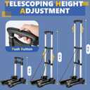 Gorpuire Small Folding Hand Truck Dolly with 2 Wheels, Foldable Luggage Cart, Lightweight Aluminum Collapsible Trolly Portable Dolly for Moving Airport Travel Use