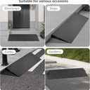 1.6" Rise Threshold Ramps for Doorways, Driveways, Heavy Duty Solid Rubber 8000lbs Capacity, Non-Slip & Cuttable Handicap Ramp for Wheelchairs, Scooters, Strollers, Curbs- 1.6Rise (357.9)