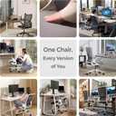 Tervo Model U Folding Office Chair Ergonomic Mesh Computer Chair for Small Room Adults Kids, One Size