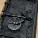 Wagons Carts Foldable, Collapsible Wagon, Foldable Wagon Cart with Wheels, Folding Wagons for Beach Camp Sports Garden, 2 Cup Holders/Lightweight Portable/Black/360 LBS