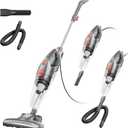 Corded Stick Vacuum Cleaner - Lightweight, Powerful Suction with 450W Motor, 3-in-1 16.4Ft Cord Vacuum Cleaners for Home, Hard Floor, Carpet, Pet Hair Black Gray