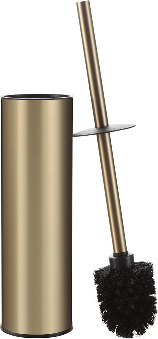 BGL Brushed Gold Toilet Brush and Holder, Stainless Steel Toilet Brushes for Bathroom with Holder