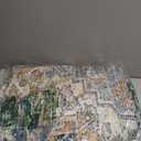 Area Rugs Washable Non-Slip, Floral Vintage Distress Print Pattern Medallion Carpet for Living Room Bedroom Dining Room, Beige Navy Blue Orange Colorful (Blue, 5' x 7')