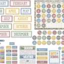 Teacher Created Resources Classroom Cottage Calendar Bulletin Board (TCR7173), 109 Pieces