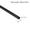 uxcell 2Pcs Carbon Fiber Tubes 6 x 8 x 420mm Plain Weave Glossy Surface Rod 3K Roll Wrapped Carbon Round Tubing for RC Airplane Quadcopter Multicopter