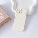 Lovmooful Compatible for iPhone 14 Plus Case Cute Checkerboard Lattice Plaid with Color Design for Girls Women Soft TPU Shockproof Protective Girly for iPhone 14 Plus Case-White