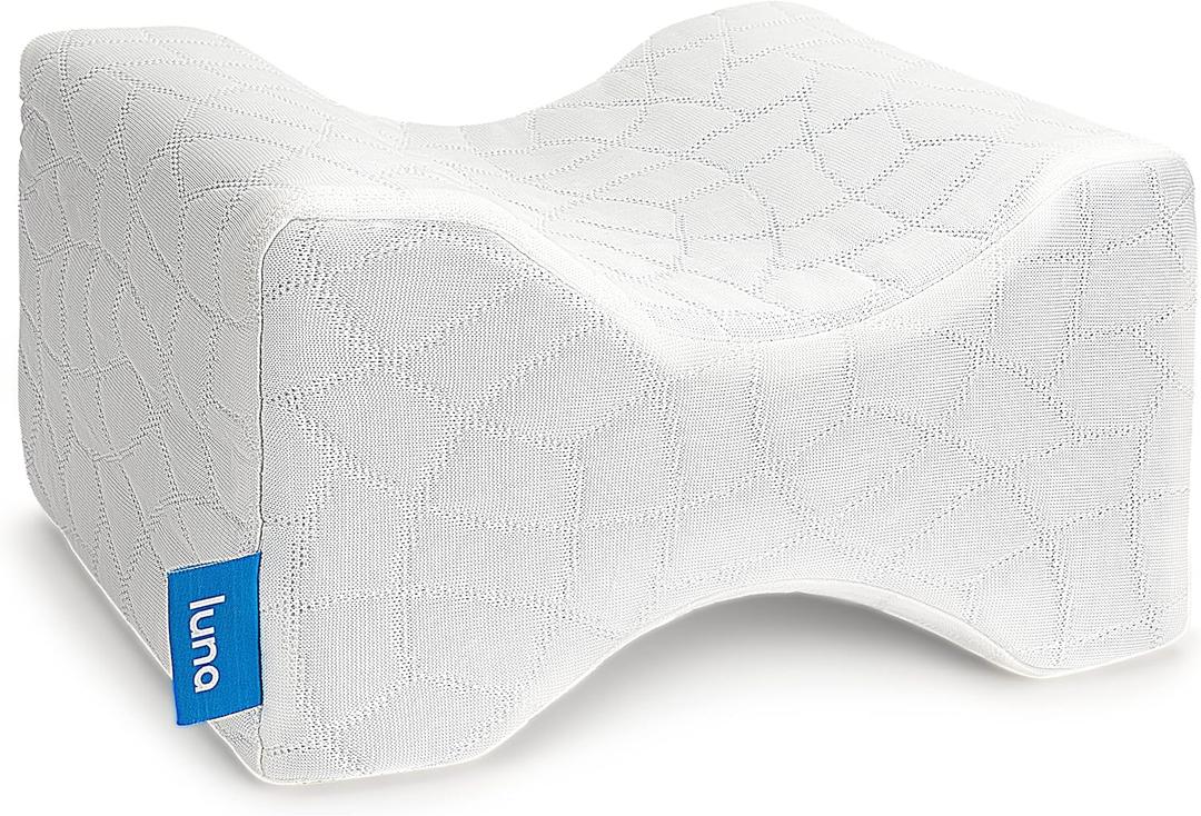Luna Orthopedic Knee Pillow | Memory Foam - Side Sleeper Pillow for Hip Pain & Lower Back Pain Relief | Post Surgery Pillow, Sciatica Pain Relief Pillow for Adults | Knee Surgery Gifts (Standard)