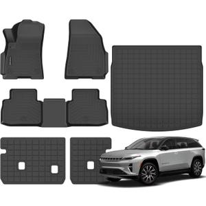 Floor Mats for 2025 Jeep Wagoneer S 4xe EV Upgrade Trunk Mat with Backrest Mat All Weather TPE Floor Liners Fit for Wagoneer S 4xe EV Anti-Slip Full Set Car Accessories (Not for Fuel) Floor Mats for 2025 Jeep Wagoneer S 4xe EV Upgrade Trunk Mat with Backrest Mat All Weather TPE Floor Liners Fit for Wagoneer S 4xe EV Anti-Slip Full Set Car Accessories (Not for Fuel)