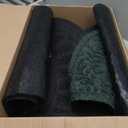 RORA Half Circle Door Mat Front Door Mat Outside Entrance Welcome Mats Outdoor Indoor Semicircular Doormat for Outdoor Half Round Door Mats for Garage Muddy Paws 24"x36" (Green)