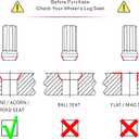 Gaemi M14x1.5 Spline Lug Nuts,24 PCS Black Wheel Lug Nuts with Socket Key,2 inches Length with Cone Seat for Aftermarket Wheels