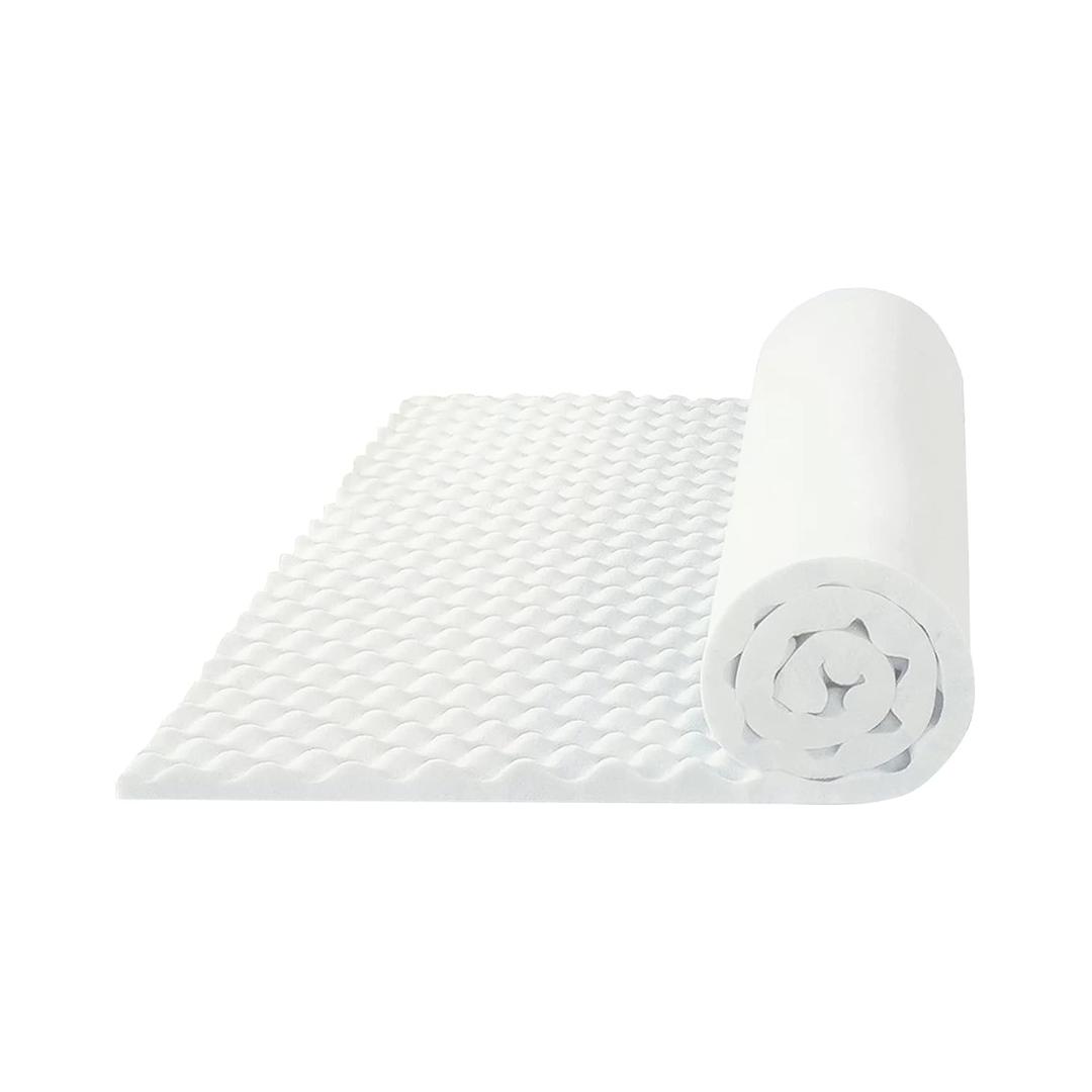 1-inch Convoluted Foam Mattress Topper with Egg Shell Design | Breathable, Soft, and Comfortable Bed Toppers for Back Pain, Orthopedic Support for Better Sleep, Twin, Green