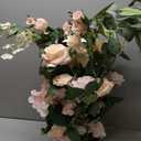 Ling's moment 41" Tall Ground Flowers for Wedding Decor, 2pcs Free Standing Artificial Flowers Arrangements, Aisle Chair Backdrop Decoration for Garden Arch Entryway Ceremony Reception, Blush & Cream