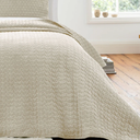 Comforter Set Queen, Beige Soft Bedding, 1 Comforter (90" x 88") and 2 Pillow Sham, Cotton Shell and Polyester Lining for All Seasons