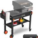 Portable Outdoor Grill Table, Folding Grill Cart Solid and Sturdy, Blackstone Griddle Stand Large Space, Blackstone Table with Paper Towel Holder, Grill Stand for Blackstones Griddle, Ninja Grills etc
