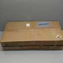 Snow Shovel with 29.13x19.8 in Wide Blade, Heavy Duty Rolling Snow Pusher Shovel with Adjustable Handle and 5-Position Angled Blade for Driveway, Doorway, Sidewalk, Pavement, Black & Blue