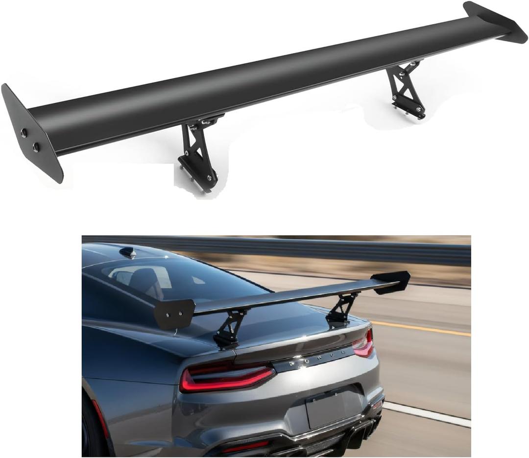 Universal 53" Car GT Wing Rear Trunk Spoiler Adjustable Single Deck, CNC Aluminum, for Honda Civic, CR-V, Accord, for Subaru WRX, BRZ, for Dodge Charger, for BMW, for Camry