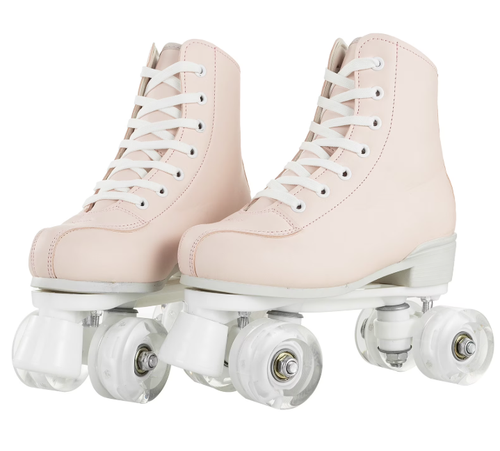 GAMBE Roller Skate, Adult Teen Classic High Top Roller Skates with Light up Wheels Pink, Size   41