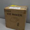 MAXEVE Ice Maker Countertop, 34LBs/24H Ice Machine, 2 Bullet Size, Fast Making 9Cubs in 5 Mins, Portable Ice Maker Machine with Self Cleaning, Ice Basket, Ice Scoop for Home/Office/Bar , Silver 