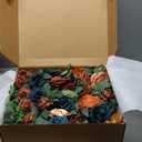 Ling's Moment Teal Orange Artificial Wedding Arch Flowers Kit Pack of 4, 2pcs Hanging Flower Arrangement 2pcs Chiffon Drapes Ceremony Reception Fake Rose Arbor Backdrop Floral Party Outdoor Decoration