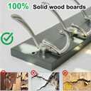 SKOLOO Creations Forest Green Solid Wood Wall Mounted Coat Rack, 5 Hooks, 16-7/8" Long - Kitchen, Mudroom, Entryway, Bathroom - Includes Mounting Hardware, Wall Coat Hanger, Towel Rack