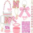 HAIREASON Stanley Cup Accessories Set,8Pcs Cup Accessories Including Straw Topper,Boot,Cup Charm,Stickers and Other Accessories,Suitable Accessories for Stanley