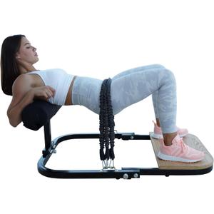 BootySprout Hip Thrust Machine for High Resistance Glute Training - Home Gym Workout - Comes with 45, 90, and 135 Lbs of Resistance (Black)