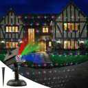 HeKation Christmas Projector Lights Outdoor, Christmas Laser Projector Light with 6 Themes, Remote, Speed Control, Timer & Multiple Modes for Christmas, Party, Garden Decoration (Triangle)