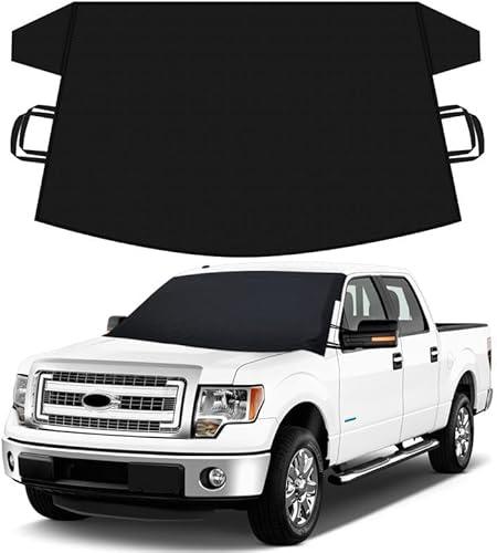 Autovir Truck Windshield Cover for Ice and Snow | SUV Snow Cover - Frost Cover Gives Protection from Snow and Ice | Car Cover for Snow | Winter Car Accessories | X-Large 72" x 43"