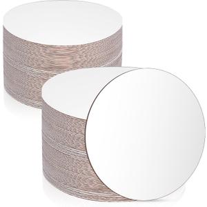 50 Pack Round Cake Boards Circle Cardboard Base Boards Grease Proof Cardboard Disposable for Baking Cake Pizza (10 Inch)