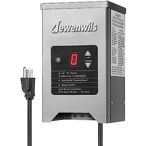 DEWENWILS 200W Low Voltage Landscape Transformer with Photocell Sensor, 120V AC to 12V/15V AC, Low Voltage Transformer for Landscape Lights, LED Outdoor Lights, Spotlight, Stainless Steel, ETL Listed