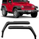 Voron Glass in-Channel Extra Durable Rain Guards for Jeep Wrangler JK 2-Door 2007-2018, Window Deflectors, Vent Window Visors, 2 Pieces - 200296