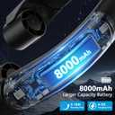 Mavax ChillGo Portable Neck Fan - 8000mAh Personal Wearable Fan, 9000 RPM Direct-flow 4X Powerful 360 Airflow Cooling Fan, Max 16H, 4 Speeds, LED Display, Great Gifts for Men Women - 5th Gen Black