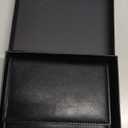 Alldaily Trifold Small RFID Blocking Wallet Slim Credit Card Wallet with with Zipper Pocket (Black)